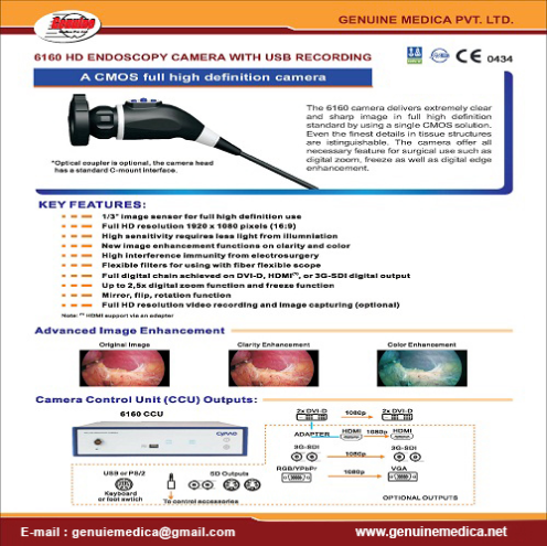 CMOS HD ENDOSCOPY CAMERA